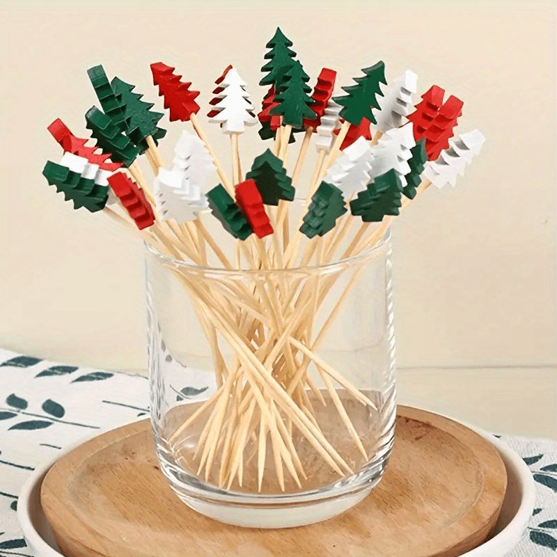 Christmas Tree Skewer Garnishes from Cocktail Garnishes UK