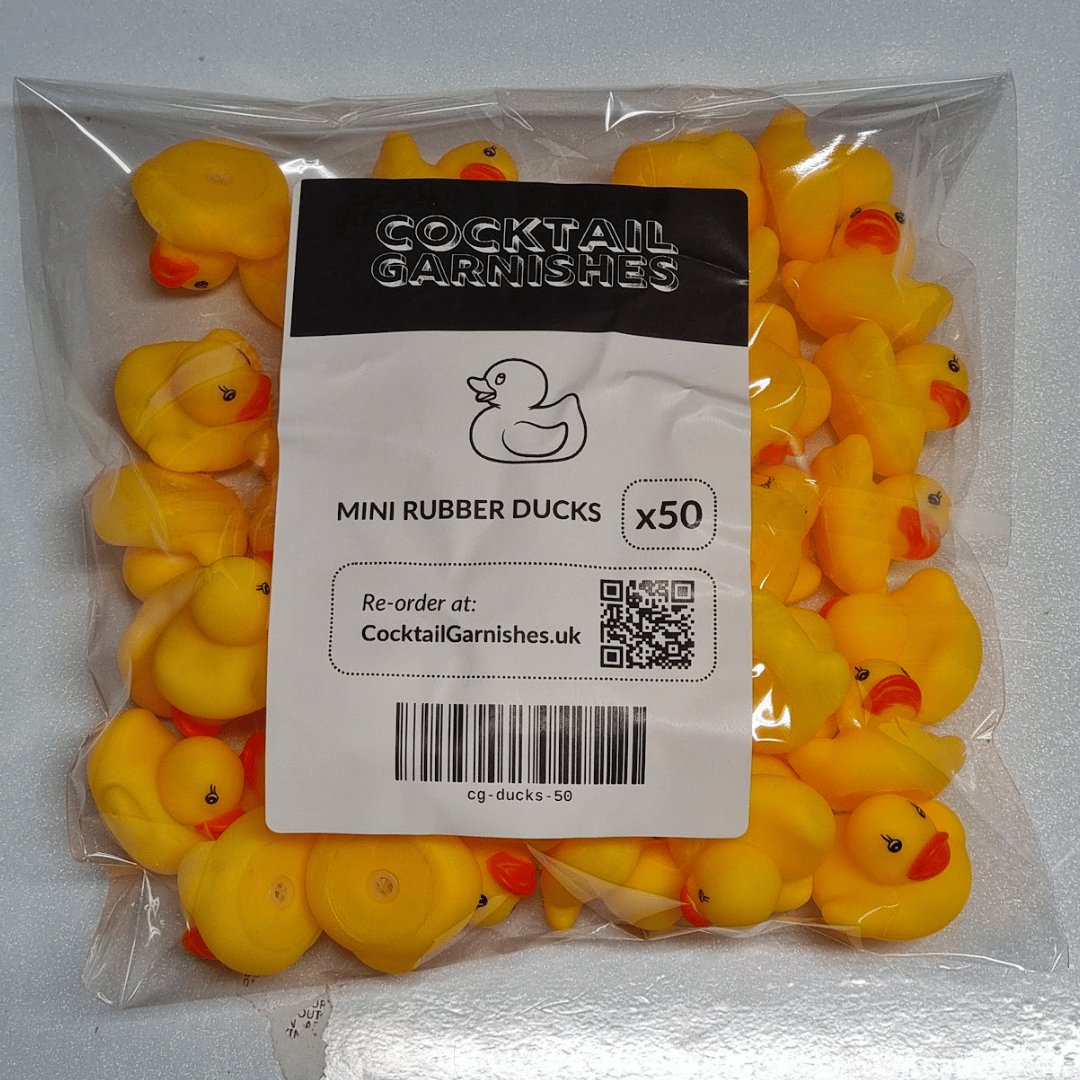 Mini Yellow Rubber Ducks from Cocktail Garnishes UK