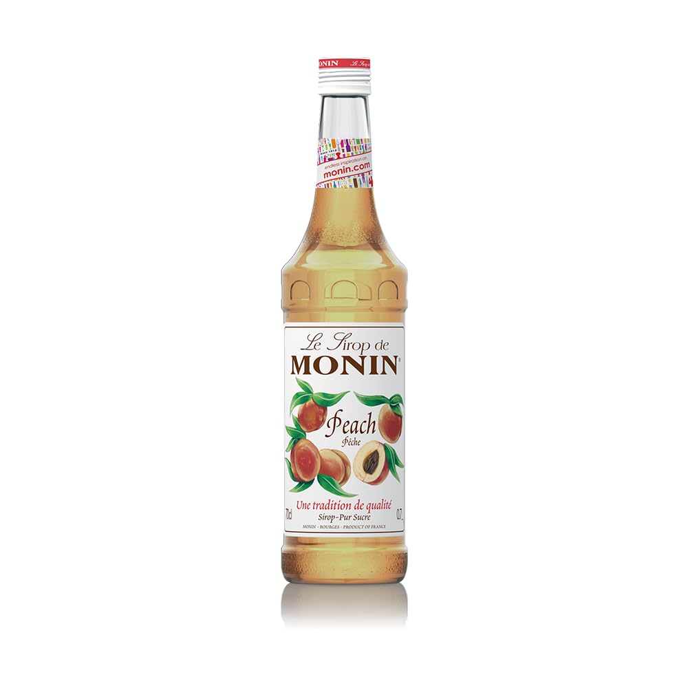Monin Peach Syrup (700ml) from Cocktail Garnishes UK